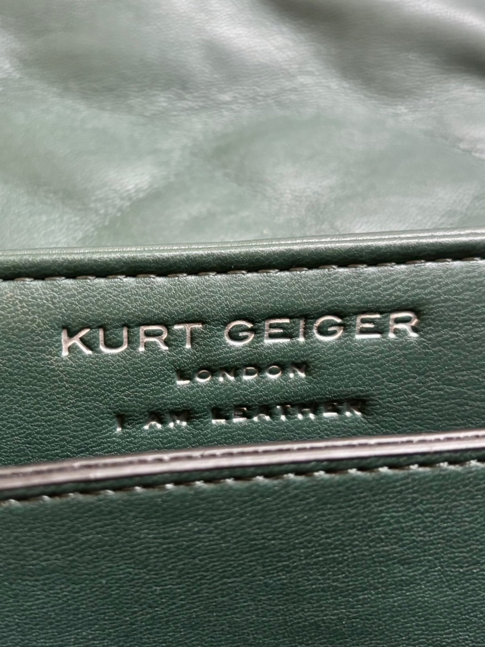 Kurt Geiger London Brixton Bag in Dark Green Leather - Picture 7 of 7